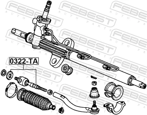 FEBEST 0322-TA Inner Tie Rod