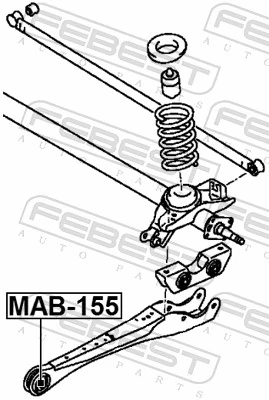 FEBEST MAB-155 Mounting, control/trailing arm