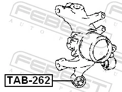 Mounting, control/trailing arm TAB-262
