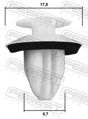 FEBEST 88570-086 Clip, trim/protection strip