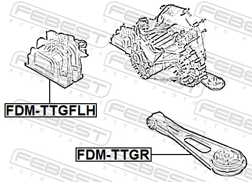 Mounting, manual transmission FDM-TTGR