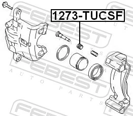 Bellow, brake caliper guide 1273-TUCSF-PCS10
