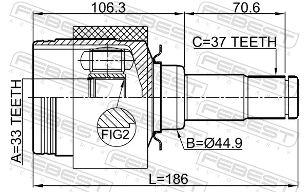Joint Kit, drive shaft 1611-251LH
