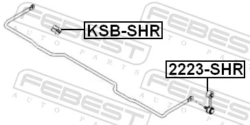 Mounting, stabiliser bar KSB-SHR