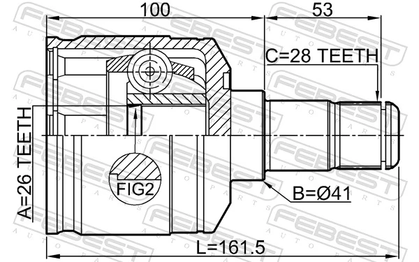 Joint Kit, drive shaft 2211-CARNLH
