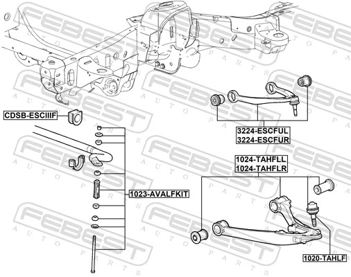 Control/Trailing Arm, wheel suspension 3224-ESCFUR