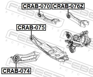 FEBEST CRAB-074 Mounting, control/trailing arm