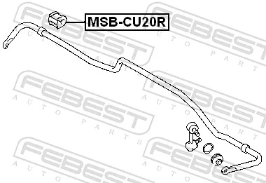 Mounting, stabiliser bar MSB-CU20R