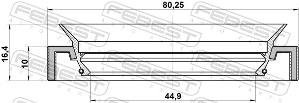 FEBEST 95HAY-46801016C Shaft Seal, drive shaft
