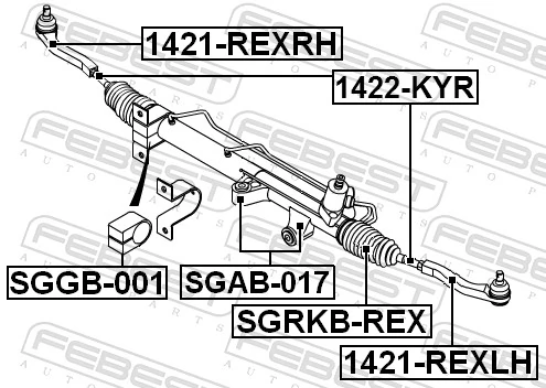 FEBEST 1422-KYR Inner Tie Rod