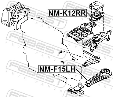 FEBEST NM-F15LH Mounting, engine