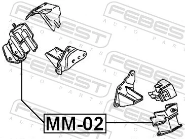 FEBEST MM-02 Mounting, engine