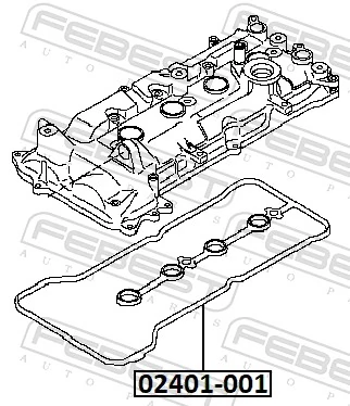 FEBEST 02401-001 Gasket, cylinder head cover