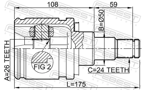 Joint Kit, drive shaft 0111-AZT250LH