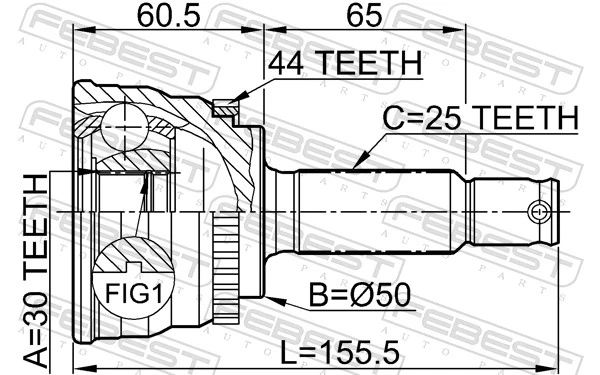 Joint Kit, drive shaft 1210-014A44
