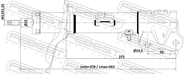 FEBEST 04110-007FR Shock Absorber