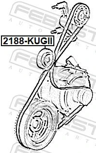 Deflection/Guide Pulley, V-ribbed belt 2188-KUGII