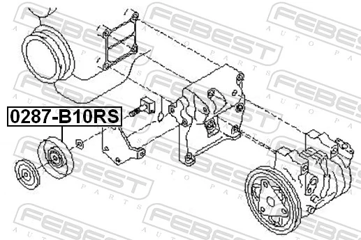 Tensioner Pulley, V-ribbed belt 0287-B10RS
