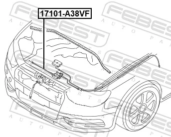 FEBEST 17101-A38VF Bonnet Cable
