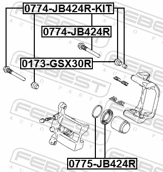 Repair Kit, brake caliper 0775-JB424R
