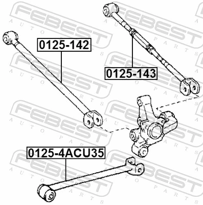 Control/Trailing Arm, wheel suspension 0125-143