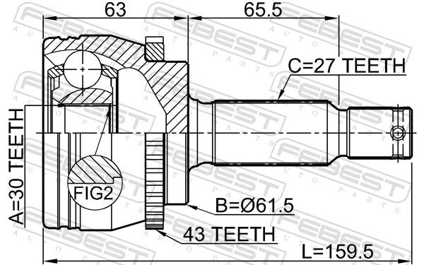 Joint Kit, drive shaft 0410-D81WA43