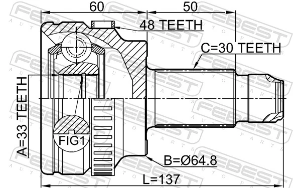 Joint Kit, drive shaft 1910-E60A48