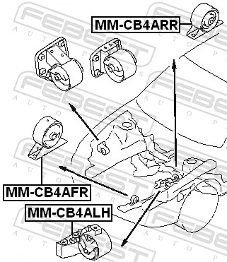 FEBEST MM-CB4AFR Mounting, engine