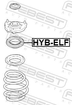 Rolling Bearing, suspension strut support mount HYB-ELF