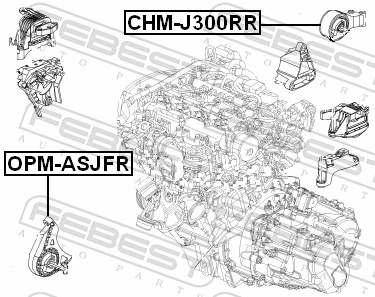 Mounting, engine OPM-ASJFR
