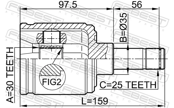 FEBEST 0311-EJLH Joint Kit, drive shaft
