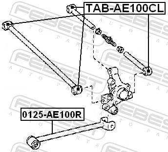 Mounting, control/trailing arm TAB-AE100CL