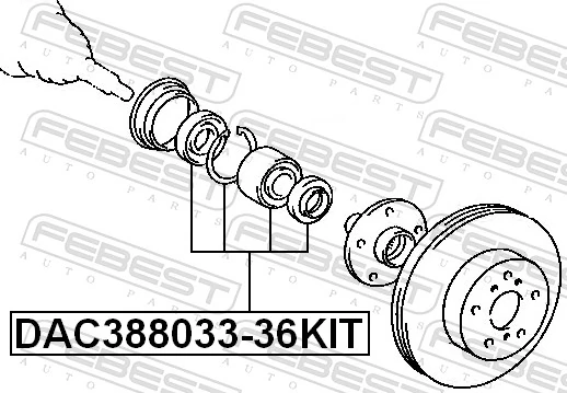FEBEST DAC388033-36KIT Wheel Bearing Kit