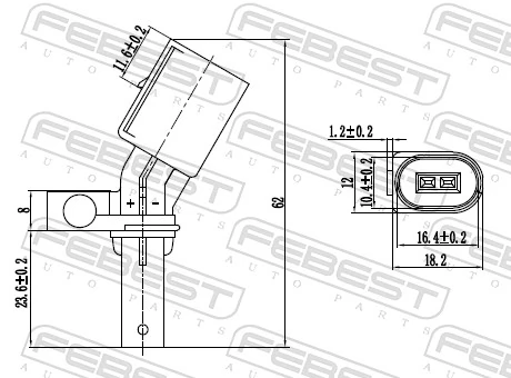 Sensor, wheel speed 23606-009