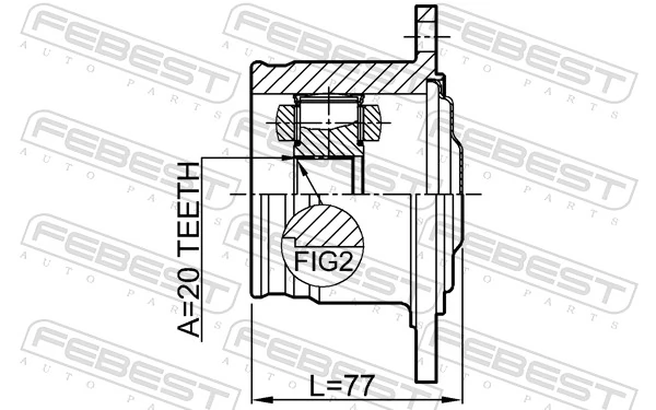 FEBEST 0111-GX115R Joint Kit, drive shaft