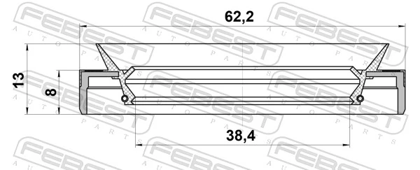 FEBEST 95MEY-40620813C Shaft Seal, differential