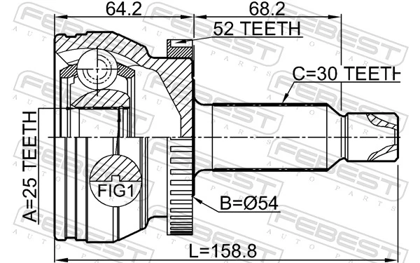 Joint Kit, drive shaft 2210-XM12A52