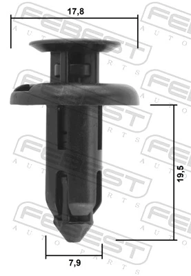 FEBEST 88570-114 Clip, trim/protection strip