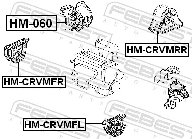 Mounting, engine HM-CRVMRR