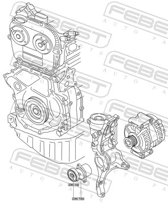 Belt Tensioner, V-ribbed belt 2390-TIGII