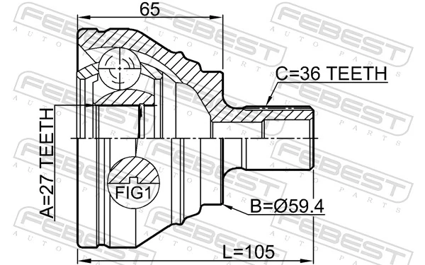 Joint Kit, drive shaft 2310-B6