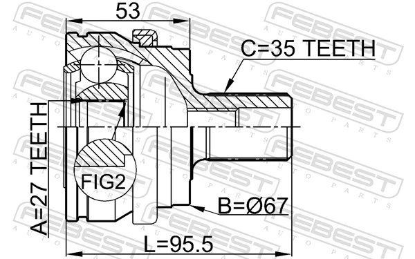 Joint Kit, drive shaft 1610-203