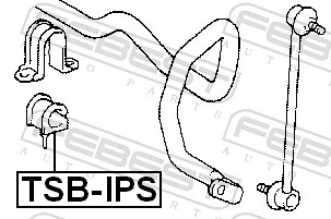 Mounting, stabiliser bar TSB-IPS