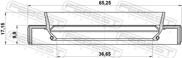 FEBEST 95HBY-38651017C Shaft Seal, drive shaft