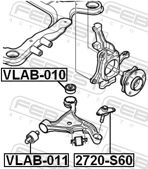 Mounting, control/trailing arm VLAB-011