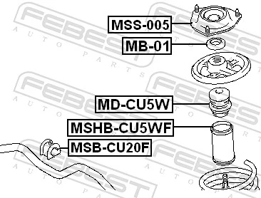 Protective Cap/Bellow, shock absorber MSHB-CU5WF