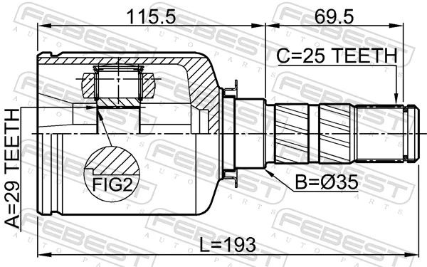 Joint Kit, drive shaft 0811-S11MT