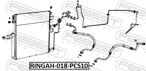 FEBEST RINGAH-018-PCS10 Sealing Ring, refrigerant line