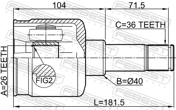 Joint Kit, drive shaft 2111-FY36LH