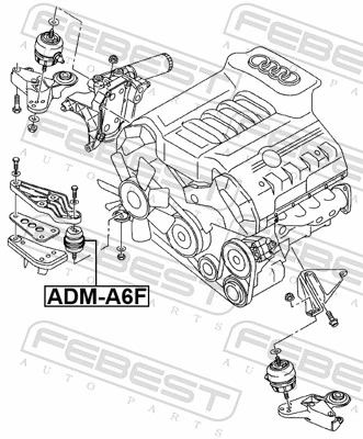 FEBEST ADM-A6F Mounting, engine